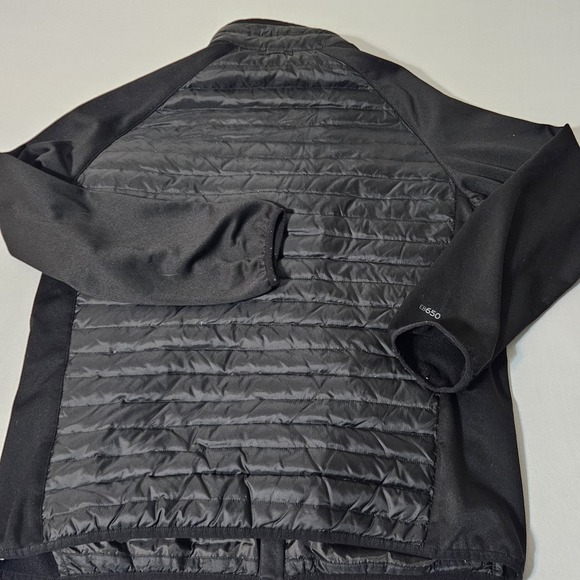 Eddie Bauer Eb650 Down Puffer Jacket Mens M Black Packable Full Zip Coat Hybrid - Picture 7 of 9